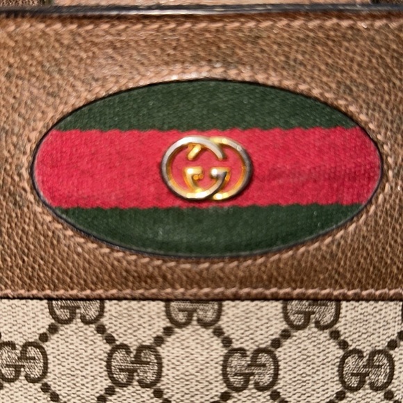 GUCCI Vintage Briefcase Dual Zipper clean interior Authentic web detail - Picture 11 of 12